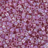 Toho Treasure beads 11/0 Inside-Color Rainbow Crystal/Strawberry-Lined TT-01-771
